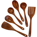 Natural Teak Wooden Assorted Kitchen Utensils ~ Great for cooking on non-stick pans!