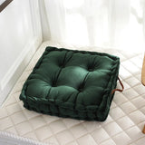 Square Velvet Tatami Meditation Cushion Floor Pillow with Handle