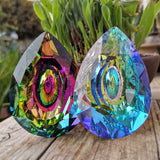 Stunning 76mm AB-Color K9 Crystal Prism Chandelier Suncatcher Designed For Hanging