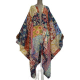 Sexy See Long Loose Kimono Kaftan Cover Up / Casual Robe