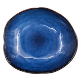 Stunning Cat Eye Blue, Irregular Shaped Nordic Ceramic Pottery Dinnerware & Side Plates