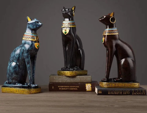 Decorative Egyptian Cat Figurine / Statue /  Resin Ornament For Alter & Home Decor
