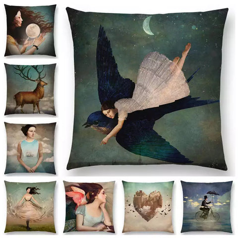 Unique Shakespeare / Fantasy Inspired Cushion Covers / Throw Pillow Cases For Sofa & Chairs