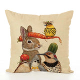 Decorative Animal Print (Squirrels, Birds, Bears, Fox)  Cotton Linen Cushion Covers / Pillowcases For Couch / Sofa / Chair