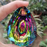 Stunning 76mm AB-Color K9 Crystal Prism Chandelier Suncatcher Designed For Hanging