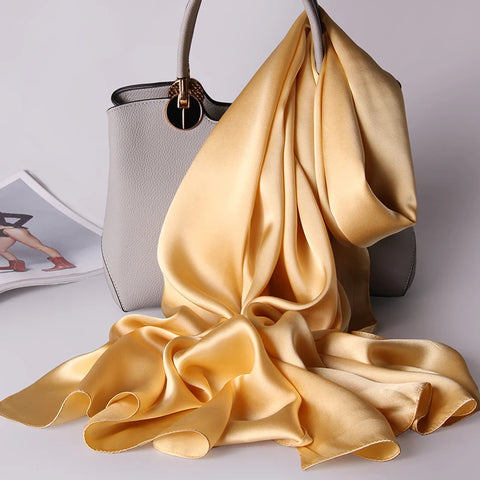 100% Natural Solid Colour Luxurious Silk Scarf / Shawl