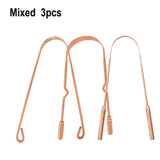 High Quality Ayurvedic Pure Copper Tongue Scraper With Metal Box For Optimal Oral Cleaning and Hygiene (3 Styles)