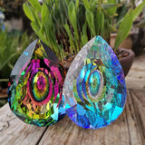 Stunning 76mm AB-Color K9 Crystal Prism Chandelier Suncatcher Designed For Hanging