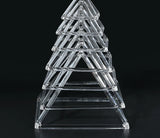 3 & 4 Inch Clear Quartz Crystal Singing Pyramid For Therapy Sound Healing Meditation Chakra  Balance