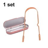 High Quality Ayurvedic Pure Copper Tongue Scraper With Metal Box For Optimal Oral Cleaning and Hygiene (3 Styles)