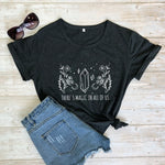 'There's Magic In All Of Us' Mystical Crystal Moon Graphic Short Sleeve T Shirt