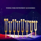 Gold Aluminum Alloy 7 Chakra Weighted Tuning Forks
