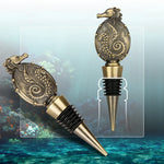 Unique Seahorse Design Zinc Alloy With Silicone Sealing Wine Stopper Bar Tool / Accessory