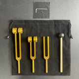 Aluminum Alloy Three-piece Tuning Fork 128HZ 256HZ 512HZ Yoga Meditation Healing Sound Therapy Set