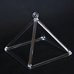 3 - 9 Inch Quartz Crystal Singing Pyramid Sound Healing Instrument for Mind, Body and Spirit