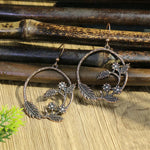 Bohemian Vintage Dangle Drop Earrings With Wooden Tassels Pearl Beaded Geometric Leaf Flower Rounds