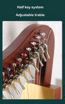 23 String 19 Half Key Solid Spruce Wood With Mahogany Veneer Lyre Harp 