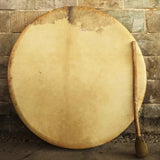Large Sheepskin and Birchwood Drum for Sound Healing Meditation Ceremony Portable Percussion Musical Instrument