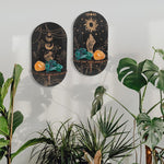 Small 'Gypsiesque' Decorative Wooden Crystal Floating Display Wall Shelf