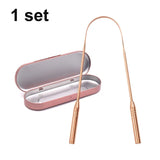 High Quality Ayurvedic Pure Copper Tongue Scraper With Metal Box For Optimal Oral Cleaning and Hygiene (3 Styles)