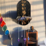 Small 'Gypsiesque' Decorative Wooden Crystal Floating Display Wall Shelf