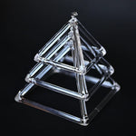 3 - 9 Inch Quartz Crystal Singing Pyramid Sound Healing Instrument for Mind, Body and Spirit