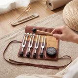 A Power Punch of Healing Frequencies! (128Hz, 136.1Hz, 256Hz, 384Hz) Aluminum Alloy Tuning Fork Set With Activator & Rubber Bases For Sound Therapy and Overall Wellness