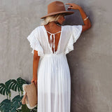 Sexy Polyester Bathing Suit Beach Cover-ups and Casual Lounge Wear