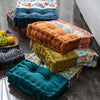 1/2 Printed, Vintage Styled Square Velvet Tatami Floor Pillows with Handle