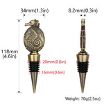 Unique Seahorse Design Zinc Alloy With Silicone Sealing Wine Stopper Bar Tool / Accessory