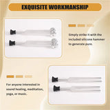 A Power Punch of Healing Frequencies! (128Hz, 136.1Hz, 256Hz, 384Hz) Aluminum Alloy Tuning Fork Set With Activator & Rubber Bases For Sound Therapy and Overall Wellness