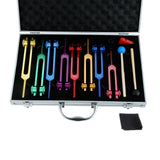 7 Chakra Weighted Tuning Fork Set With Aluminum Box for Healing / Sound Therapy / Meditation