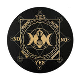 Wooden Black n' White Pendulum Board With Stars Sun And Moon For Divination
