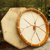Large Sheepskin and Birchwood Drum for Sound Healing Meditation Ceremony Portable Percussion Musical Instrument