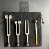 Aluminum Alloy Three-piece Tuning Fork 128HZ 256HZ 512HZ Yoga Meditation Healing Sound Therapy Set