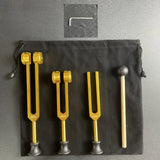 Aluminum Alloy Three-piece Tuning Fork 128HZ 256HZ 512HZ Yoga Meditation Healing Sound Therapy Set