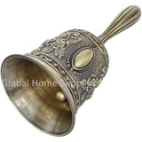 Bring back the bells!!  Hand Sized & Hand Held Assorted Metal Bells. Figured and Smooth Finishes.