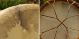 Large Sheepskin and Birchwood Drum for Sound Healing Meditation Ceremony Portable Percussion Musical Instrument