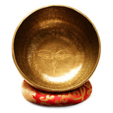 Tibetan Brass Singing Bowl, Carved Scriptures For Sound Therapy, Yoga Meditation