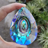 Stunning 76mm AB-Color K9 Crystal Prism Chandelier Suncatcher Designed For Hanging
