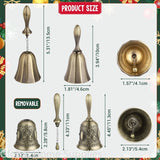 Bring back the bells!!  Hand Sized & Hand Held Assorted Metal Bells. Figured and Smooth Finishes.