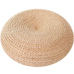 Japanese Style, Natural Woven Tatami Rattan, Round Meditation Cushion For Indoor / Outdoor