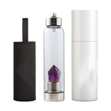 Natural Amethyst Crystal Stone Tower Water Bottle (550ML)