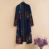 Colourful, Women's Long Sleeved, Printed Fashion Trench Coat