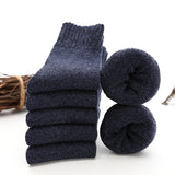 5 Pairs High Quality Cotton - Wool Thick Thermal Men's Winter Socks (Sizes US 6-11)