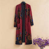Colourful, Women's Long Sleeved, Printed Fashion Trench Coat