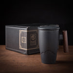 Large Earthy Retro Ceramic Pottery Coffee / Tea Cup / Mug