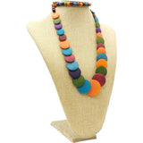 Colourful, Hand Crafted, Long Wooden Necklaces