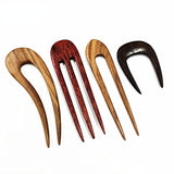 Hand-Carved Natural Wooden Hair Sticks